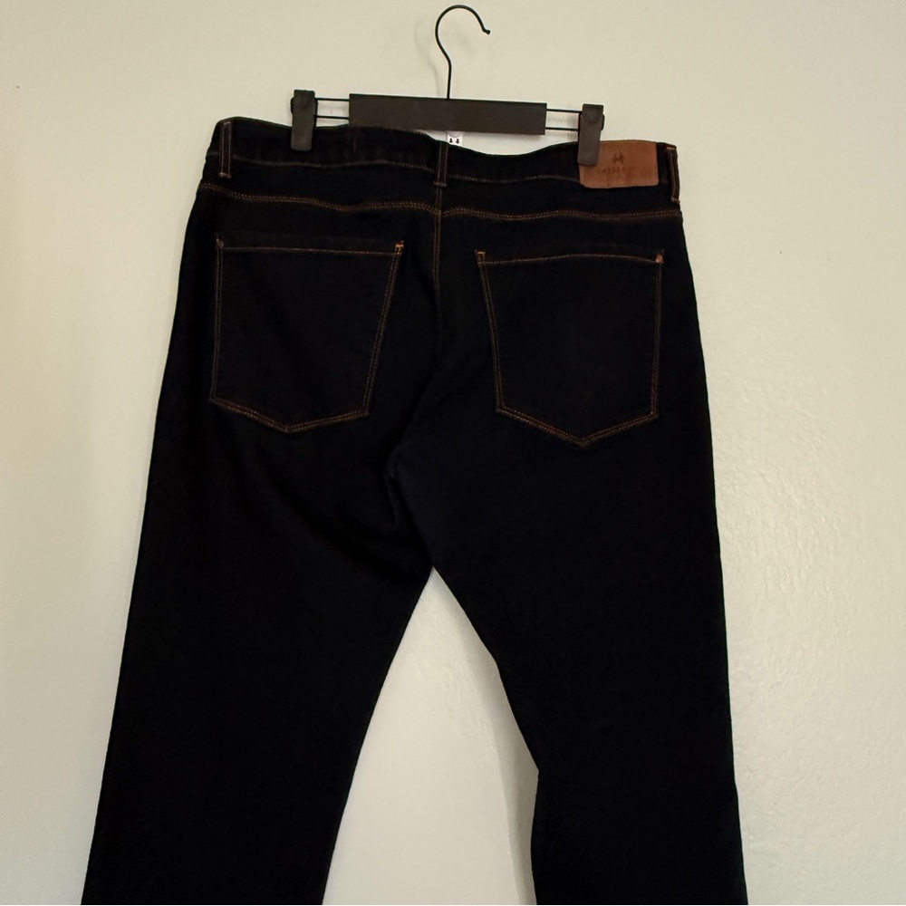 RNT23 Slim Tapered Dark Indigo Stretch Denim Jeans Men’s 38x33 - Picture 4 of 10